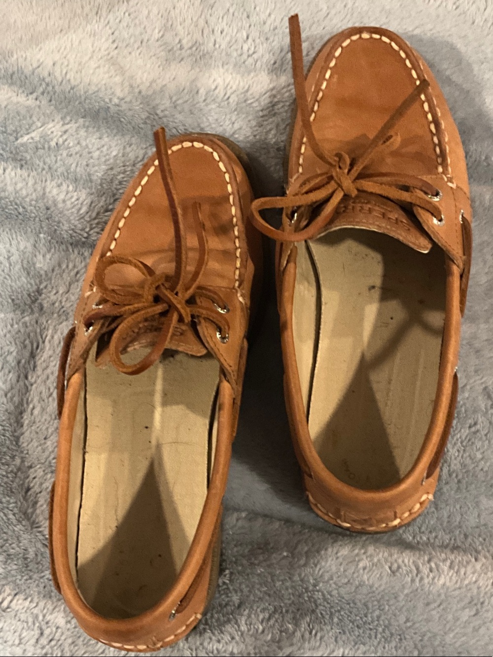 Women’s Sperry Tan Leather Deck Shoes